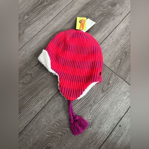 All in motion purple  and Pink Knit Winter Hat with Ear Flaps - Picture 2 of 5